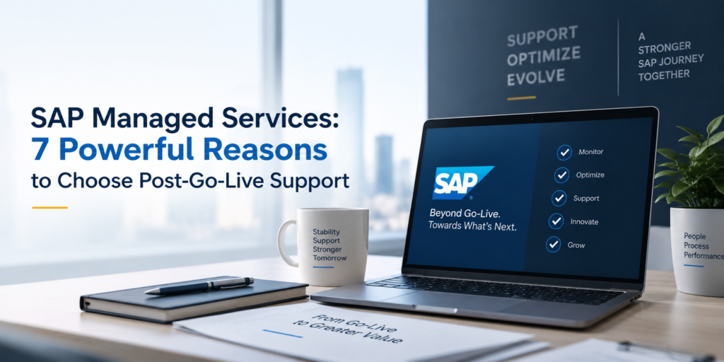 SAP managed services for post-go-live support, monitoring, optimization, and enterprise growth