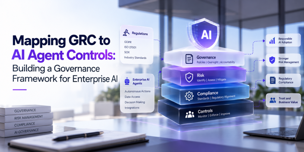 AI agent controls mapping GRC principles across governance, risk, compliance, regulations, and enterprise AI